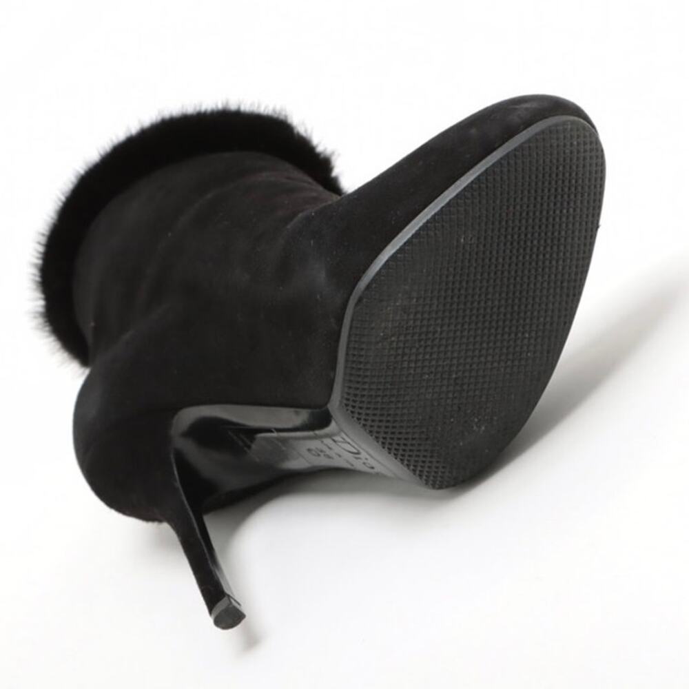 Christian Dior Black Suede Booties Heeled Ankle Boots Women’s size 36 - Picture 8 of 10